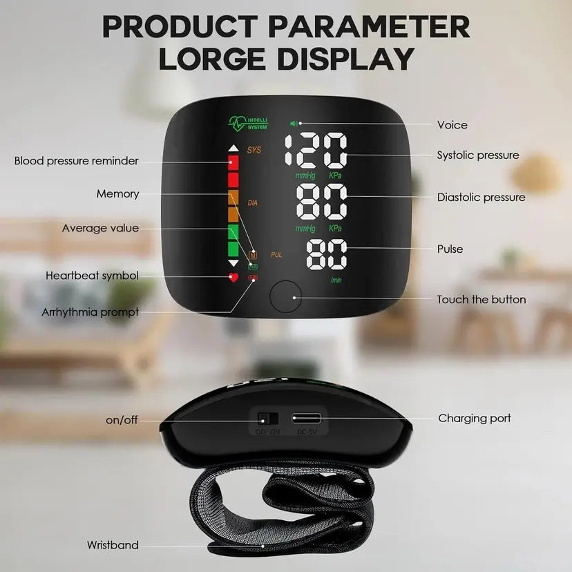 Automatic Wrist Blood Pressure Monitor – Digital BP Machine