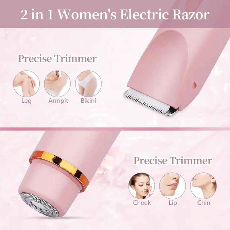 2-in-1 Dual Head Women's Body Shaver – Electric Grooming